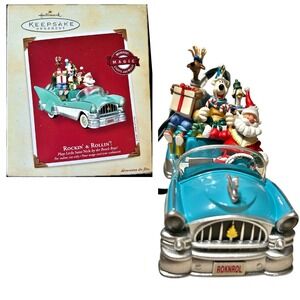 Hallmark Keepsake Ornament Rockin Rollin Santa Car Beach Boys Little Saint Nick